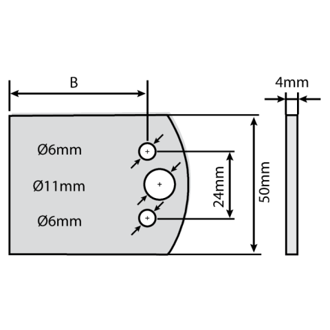 Blank Knives For 50mm
